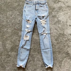 AE ripped light blue jeans